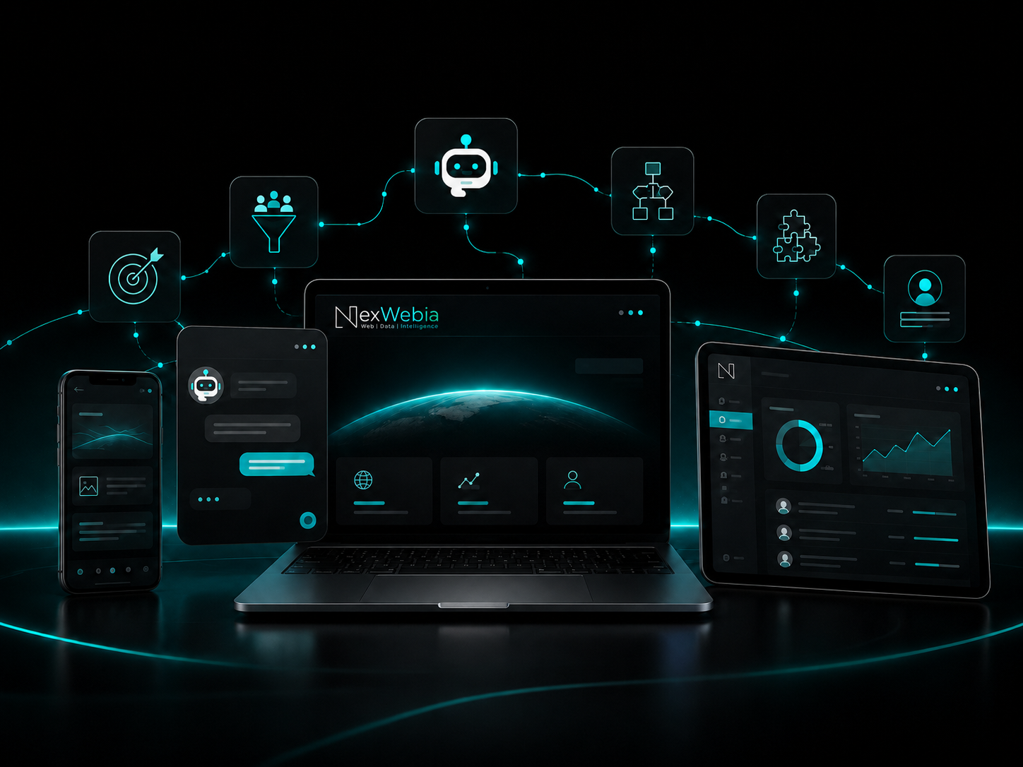 NexWebia, agence web et IA au Québec : sites web, agents IA et génération de leads