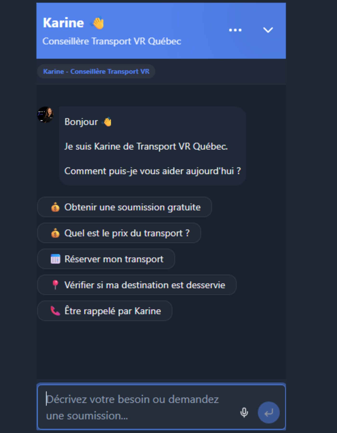 Chatbot NexWebia — capture 4